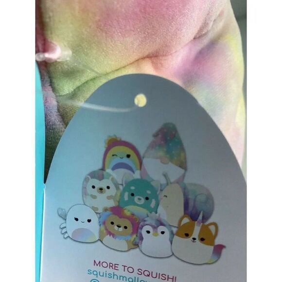Squishmallow 8” BOWIE The RAINBOW HEDGEHOG 2021 Kellytoy Soft Plush NWT - Picture 4 of 7